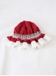 Solid Color Simple Daily Lace Ruffles Cute Sweet Lolita Girly Heart Baby Nightcap Cotton Hat