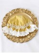 Cute Girl Kawaii Baby Nightcap Lace Ruffles Solid Color Versatile Daily Sweet Lolita Heart Cotton Hat