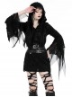 Punk Style Cool Rock Bandage Design Silver Metal Buckle Rivet Decoration Black PU Leather Tight Belt