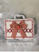 Heart Shape Lace Bowknot Ribbon Versatile Soft Girl Picnic Sweet Lolita Rectangle Rattan Box Woven Handbag