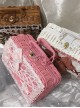 Heart Shape Lace Bowknot Ribbon Versatile Soft Girl Picnic Sweet Lolita Rectangle Rattan Box Woven Handbag