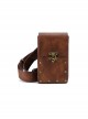 European American Retro Steampunk Pirate Style Metal Buckle Brown Outdoor Mobile Phone Coin Mini Waist Bag