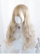 Midsummer Series Noble Elegant Refined Sweet Creamy Golden Long Curly Hair Classic Lolita Full Head Wig