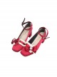 Brulee Sweetheart Series Sweet Elegant Lace Bowknot Classic Lolita Satin Square Toe Pumps Shallow Mouth Shoes