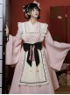 Yayoi Series Japanese Style Long Maid Uniform Contrast Color Bowknot Apron Classic Lolita Loose Long Sleeves Dress