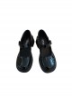 College Style Daily Simple Versatile Commute Black Vintage School Lolita Mary Jane Thick High Heel Leather Shoes