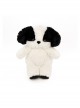 Soft Cute Overalls Black White Dog Border Collie Kawaii Fashion Heartwarming Gift Sleeping Companion Plush Puppy Doll