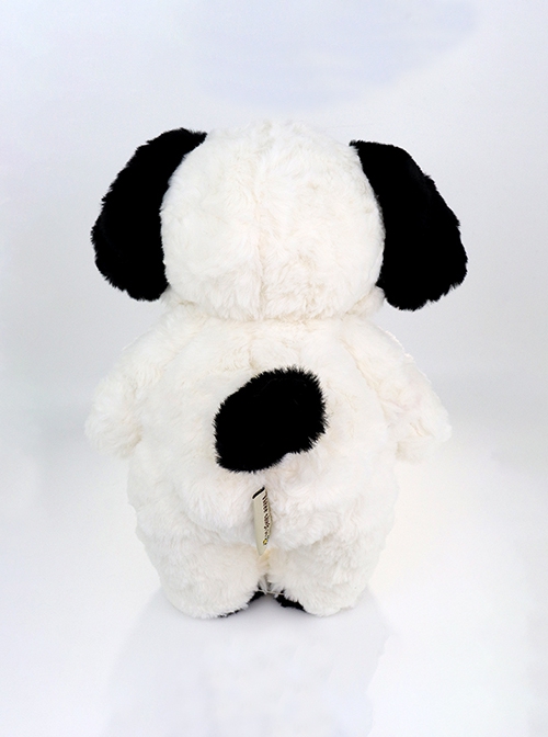 Soft Cute Overalls Black White Dog Border Collie Kawaii Fashion Heartwarming Gift Sleeping Companion Plush Puppy Doll