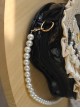 Gorgeous Exquisite Hard Girl Style Heart Shape Lace Bowknot Ruffles Pearl Pendant Gothic Lolita Crossbody Bag