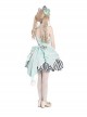 Sweetheart Gummies Series Limited Edition Candy Mint Chocolate Stripe Lace Bowknot Flower Bud Sweet Lolita Sling Dress