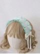 Japanese Style Fresh Mint Green Versatile Cute Daily Simple Basical Lace Bowknot Sweet Lolita Headband