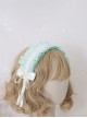 Japanese Style Fresh Mint Green Versatile Cute Daily Simple Basical Lace Bowknot Sweet Lolita Headband