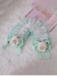 Gorgeous Exquisite Satin Rose Fresh Mint Green Versatile Cute Flower Lace Bowknot Sweet Lolita Headband