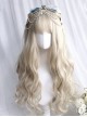 Bobo Milk Tea Series Doll Sense Sophisticated Elegant Versatile Long Curly Hair Flat Bangs Sweet Lolita Full Head Wig