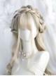 Bobo Milk Tea Series Doll Sense Sophisticated Elegant Versatile Long Curly Hair Flat Bangs Sweet Lolita Full Head Wig