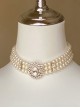 Sweetheart Daughter Series Rich Girl Wide Pearl Simulated Jewelry Diamond Kawaii Fashion Necklace