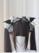 Dark Hard Girl Style Bowknot Devil Wings Halloween Gothic Lolita Double Ponytail Clip Hairpin