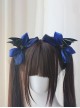 Dark Hard Girl Style Bowknot Devil Wings Halloween Gothic Lolita Double Ponytail Clip Hairpin