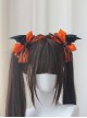 Dark Hard Girl Style Bowknot Devil Wings Halloween Gothic Lolita Double Ponytail Clip Hairpin