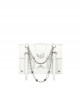 Chain Love Full Score Series Heart Imitation Crocodile Texture Subculture Sweet Cool Gothic Lolita Hot Girl Crossbody Bag