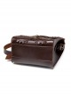 Steampunk Brown Vintage Gear Element Bronze Alloy High Capacity Multifunctional Flip Cover Shoulder Crossbody Handbag