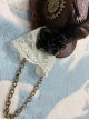 Elegant Vintage Handmade Steampunk Lolita Pirate Style Metal Gear Chain Side Black Feather Lace Ruffles Brown Round Hat