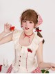 Pick Strawberry Series Red Plaid Lace Cute Sweet Girl Kawaii Fashion Triangle Scarf Hair Accessory