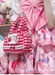 Daily Cute Red Plaid Bowknot Simulated Strawberry Golden Chain Hardware Lolita Kawaii Fashion Bag Pendant