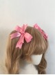 Versatile Daily Retro Classic Girly Sense Large Ribbon Satin Bowknot Sweet Lolita Double Ponytail Hairpin