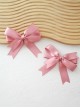 Versatile Daily Retro Classic Girly Sense Large Ribbon Satin Bowknot Sweet Lolita Double Ponytail Hairpin