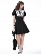 Gothic Style Unique Dark Lace Ruffles Heart Shape Metal Six Pointed Star Chain Cross Decorated Black Shoulder Bag