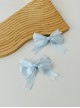 Cute Retro Showa Period Versatile Daily Handmade Large Ribbon Satin Bowknot Sweet Lolita Double Ponytail Hairpin