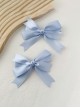 Cute Retro Showa Period Versatile Daily Handmade Large Ribbon Satin Bowknot Sweet Lolita Double Ponytail Hairpin