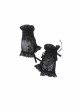 Gothic Style Elegant Lace Ribbon Elastic Adjustment Black Short Gloves