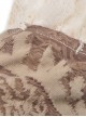 Punk Style Lace Splicing Ribbon Drawstring Design Apricot Brown Long Sleeves