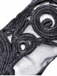 Gothic Style Hollow Mesh Exquisite Embroidery Ribbons Decorate Gorgeous Black Long Gloves