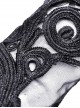 Gothic Style Hollow Mesh Exquisite Embroidery Ribbons Decorate Gorgeous Black Long Gloves