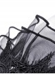 Gothic Style Hollow Mesh Exquisite Embroidery Ribbons Decorate Gorgeous Black Long Gloves