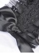 Gothic Style Cute Cat Ear Shape Lace Embellished Ribbon Bowknot Decorative Black Headband