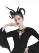 Gothic Style Dark Unique Mysterious Bold Textured Halloween Plastic Black Devil Horn Headband