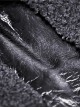 Punk Style Cute Bunny Ear Shaped Metal Pin Chain Decoration Plush Warm Unique Black Scarf