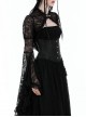 Gothic Style Sexy Elegant Romantic Floral Lace Mesh Translucent Retro Long Sleeve Shawl