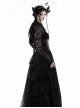 Gothic Style Sexy Elegant Romantic Floral Lace Mesh Translucent Retro Long Sleeve Shawl