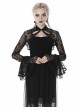 Gothic Chinese Style Sexy Lace Mesh Stand Collar Hollow Elegant Long Sleeve Cape