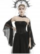 Gothic Style Exquisite Lace Tulle Splicing Big Sleeves Gorgeous Halter Neck Black Cape