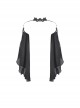 Gothic Style Exquisite Lace Tulle Splicing Big Sleeves Gorgeous Halter Neck Black Cape