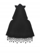 Gothic Style Cute Cat Ears Big Brim Gorgeous Star Tassel Black Velvet Hoodie Short Cape