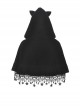 Gothic Style Cute Cat Ears Big Brim Gorgeous Star Tassel Black Velvet Hoodie Short Cape