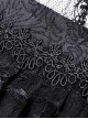 Gothic Style Dark Sexy Hollow Lace Mesh Trumpet Sleeve Butterfly Button Black Cape