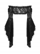 Gothic Style Gorgeous Dark One Shoulder Sexy Mesh Lace Retro Trumpet Sleeve Black Cape